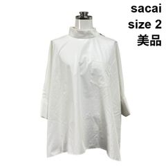Sacai サカイ✰美品 未使用近 コットンプリーツ Tシャツ シフォン