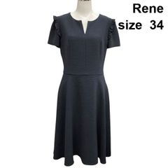 美品 Reneルネ ティアード ひざ丈ワンピース - メルカリ