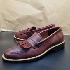 FACTOTUM コインローファー ビブラムソール 赤 レザーシューズ 26cm 