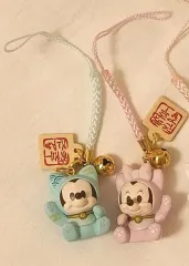ディズニー) ディズニーストア シークレット ストラップ ミッキーミニー 招き猫 ストラップ セット