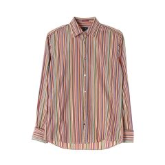 A19605 美品 ポールスミス シグネチャーストライプシャツ ピンク系M