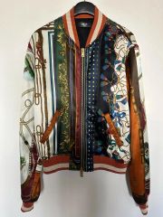 GIANNI VERSACE アーカイブ シルク レザー リバーシブルジャケット 