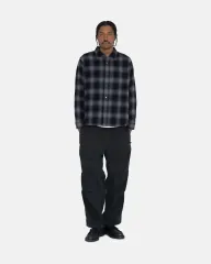 (新品) STUSSY PETE PLAID SHIRT CHARCOALのサムネイル