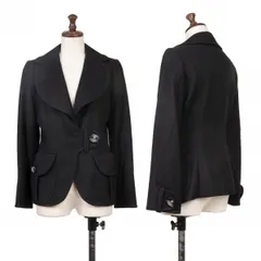 ヴィヴィアンウエストウッド レッドレーベルVivienne Westwood Red Label カシミヤ混ラブジャケット 黒2のサムネイル