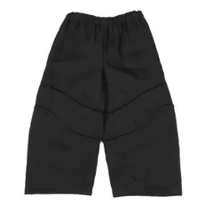 コムデギャルソンCOMME des GARCONS ナイロン裁断切替クロップドパンツ 黒XS
