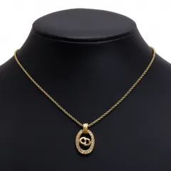 クリスチャンディオールChristian Dior ロゴネックレス ゴールド