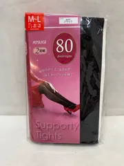 未使用☆ATSUGI アツギ 80デニール タイツ 2足組 M〜L  ブラック