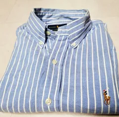 ポロ Oxford ストライプ シャツ ユニセックス ポール1328