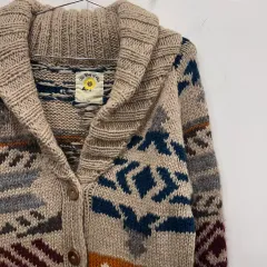 レイ ビームス ウール パータン ショールカラー ケーブル ニット カーディガンのサムネイル