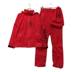 中古 レディース パーリーゲイツ PEARLY GATES レインウエア 2(L) ピンク 2WAY 上下 収納袋付き