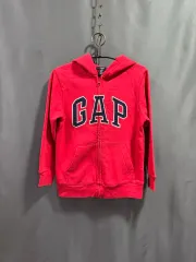 GAPキッズ レッド 起毛 フードTシャツ (130サイズ)