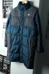 (M) カッパ ダウン アウター ジャケット ブルー ロング オールドスクール -15EBFのサムネイル
