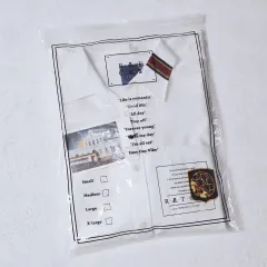 ROMANTIC CROWN ストライプ カフ オーバーサイズ シャツ 白のサムネイル