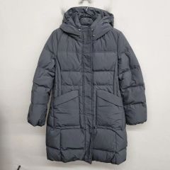 アンタイトル ダウンコート ロング フード ウール混 グレー M相当 