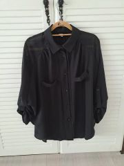 BLACK COMME des GARCONS シースルー長袖シャツ XS - メルカリ