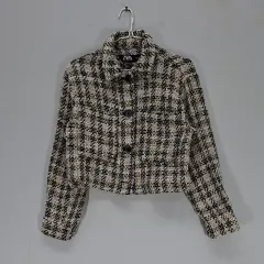 AI 98% ザラ レディース90 クロップドジャケット 秋/冬 CHECK 03478