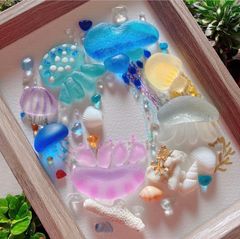 シーグラスアート クラゲ族 rarara様作品 作家さん - メルカリ