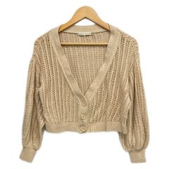 alice+olivia 刺繍入りベージュカーディガン alice + olivia カーディガン XS - メルカリ