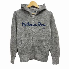 ヒステリックグラマー HYSTERIC GLAMOUR ニットパーカー セーター アルパカ混 灰 グレー FREE IBO33 0119