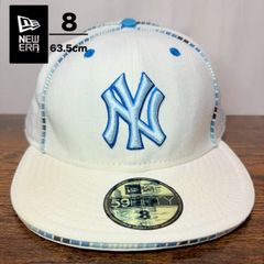 『7 5/8』ニューエラ キャップ ヤンキース クレイジーパターン 米国製 白色 7 5/8』ニューエラ キャップ ヤンキース クレイジーパターン 米国製