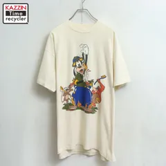 90s USA製 vintage Disney グーフィー Goofy 半袖Ｔシャツ メンズ 表記ONE SIZEサイズ