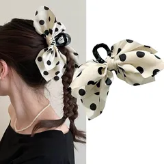 【新品】 HAPVITAL フリル リボン バンスクリップ 大きめ 髪飾り 可愛い 髪留めヘアクリップ 大人っぽい ヘアアクセサリー セット ヘアクリップ クリップ バナナクリップ 日常 ヘアアクセサリー オフィス 贈り物 レディース用 おしゃれ 韓国風 