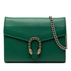 GUCCI ミニバッグ ディオニュソス チェーンバッグ レザー グリーン