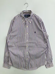 Ralph Lauren ラルフローレン シャツ/ブラウス M その他 ストライプ柄 ワンポイント ブランドロゴ ミドル丈 長袖 ボタンダウン
