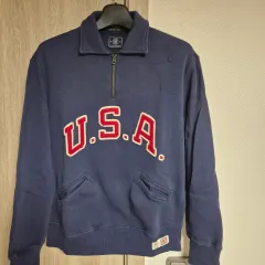 ポロラルフローレン USA ハーフジップアップ スウェット M