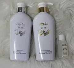 【ヴィブリアンエスプリーナ美BIO濃密炭酸ミセラーヘッドスパパフュームシャンプー内容量500ml＜未使用＞×1本　集中補修シルキーリペアパフュームトリートメント内容量500ml＜未使用＞×1本　2個セット】のサムネイル