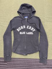 00s y2k BURBERRY BLUE LABEL カットオフデザイン ジップパーカー 送料