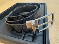 COACH コーチ　ブラックレザー　ベルト　マッドバックル！レア！早いもの勝ち！ COACH コーチ ブラックレザー ベルト マッドバックル！レア！早いもの