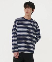 美品 BEAMS ベロア配色ボーダーイージーロンT オーバーサイズ - メルカリ