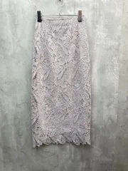 MERCURYDUO マーキュリーデュオ レース ロング タイト スカート 上品清楚 綺麗めsizeS/ラベンダー ■◇ レディース