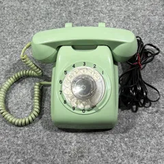 昭和レトロ電話機601-A2　アイボリー Yahoo!オークション - 昭和レトロ「ダイヤル式 白電話機 601-A2」動作
