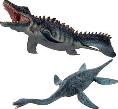 大型】モササウルス＋クロノサウルス 2体セット 恐竜フィギュア - メルカリ