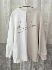ナイキ スウッシュ 半々 スウェット ジップアップ NSW フリース クルー トップス