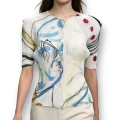 極美品 ISSEY MIYAKE イッセイミヤケ PLEATS PLEASE プリーツプリーズ カーディガン マルチカラー サイズ3 ISSEY MIYAKE - 新品同様 ISSEY MIYAKE イッセイミヤケ PLEATS PLEASE
