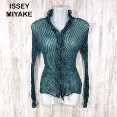 ISSEY MIYAKE FETE シワ加工 シアー ハイネック フリル - メルカリ