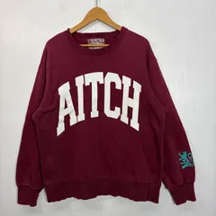 00s AITCH エイチ スウェット トレーナー U of H ヒューストン大学 カレッジロゴ ピクセル ドット 紋章 グラフィック ストリート PPCM WORLD WIDE LOVE ! バーガンディ ボルドー レッド メンズ D814のサムネイル