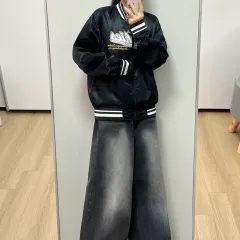 ディッキーズ ビックロゴ 光沢 ブラック スタジャン ジャケット