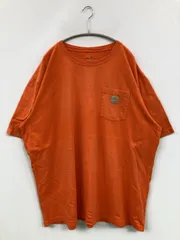 Carhartt カーハート Tシャツ/カットソー 2XL オレンジ 無地 ワンポイント ブランドロゴ ミドル丈 半袖 クルーネック(丸首)