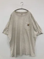 Carhartt カーハート Tシャツ/カットソー 2XL グレー 無地 ワンポイント ブランドロゴ ミドル丈 半袖 クルーネック(丸首)