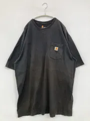 Carhartt カーハート Tシャツ/カットソー 2XL TALL ブラック 無地 ワンポイント ミドル丈 半袖 クルーネック(丸首)