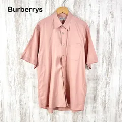古着 90s Burberrys ヴィンテージ バーバリーズ ホースロゴ刺繡 コットン ショートスリーブ シャツ ピンク メンズ 半袖 トップス