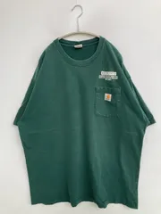 Carhartt カーハート Tシャツ/カットソー XL グリーン 前面プリント ワンポイント ブランドロゴ ミドル丈 半袖 クルーネック(丸首)