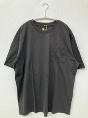 Carhartt カーハート Tシャツ/カットソー L ブラック 無地 ワンポイント 刺繍 ミドル丈 半袖 クルーネック(丸首)