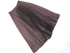 UNITED ARROWS ユナイテッドアローズ サテン プリーツ マキシ スカート size36/ブラウン ■◇ レディース