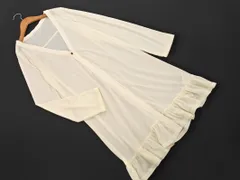 axes femme アクシーズファム レース ロング カーディガン sizeM/オフホワイト ■◇ レディース