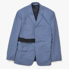 DIOR ディオール テーラードジャケット Tailored Jacket 193C261A4451 ブルー サイズ48 コットン100% 美品 中古 4a001051